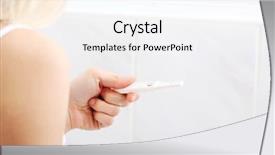  Presentation with diverse pregnancy - PPT theme consisting of positive result of pregnancy test background and a sky blue colored foreground
