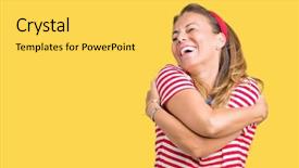  Presentation with self love - Audience pleasing presentation design consisting of positive smiling confident self love backdrop and a yellow colored foreground