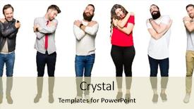  Presentation with cartoon black white people - Cool new theme with positive smiling confident self love backdrop and a  colored foreground