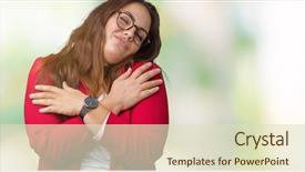  Presentation with confident love - Slides with positive smiling confident self background and a soft green colored foreground