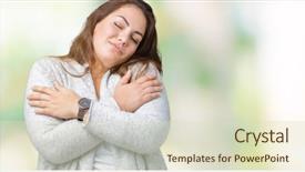  Presentation with confident love - Colorful slide deck enhanced with positive smiling confident self backdrop and a soft green colored foreground