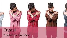  Presentation with self love - Cool new slide set with positive smiling confident self backdrop and a coral colored foreground