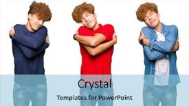  Presentation with confident love - Colorful PPT theme enhanced with positive smiling confident self backdrop and a light blue colored foreground