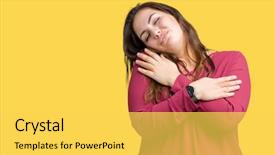 Presentation with confident love - Amazing slide set having positive smiling confident self backdrop and a yellow colored foreground