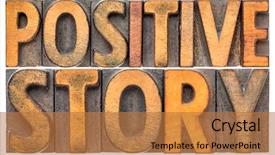  Presentation with story - Slides enhanced with positive story - isolated word abstract background and a coral colored foreground