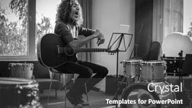  Presentation with teacher lesson plan - Theme having positive-teacher-provide-singing-lessons background and a dark gray colored foreground