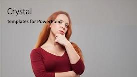  Presentation with studio - Cool new presentation theme with positive thoughts - mid studio shot of young backdrop and a mint green colored foreground