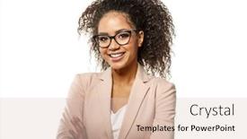  Presentation with girl model - Cool new presentation with positive-woman-surprise-showing-product backdrop and a lemonade colored foreground