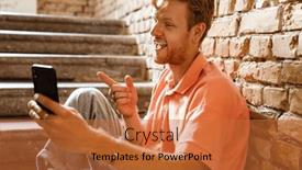  Presentation with ginger - Presentation with positive-young-ginger-man-taking background and a red colored foreground