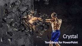  Presentation with power media - Presentation featuring possessions - possessing power and endurance mixed background and a  colored foreground