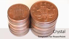  Presentation with beatles starrs penny lane - Cool new PPT theme with possibile - one penny and two pence backdrop and a soft green colored foreground