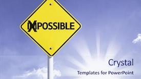 Presentation with possible - Amazing PPT layouts having possibility thinking - possible road sign with sun backdrop and a sky blue colored foreground
