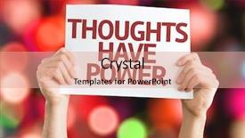  Presentation with thoughts - PPT theme enhanced with possibility thinking - thoughts have power card background and a coral colored foreground