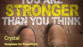  Presentation with trail - Audience pleasing presentation theme consisting of possibility thinking - top view of boot backdrop and a tawny brown colored foreground