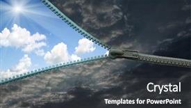  Presentation with birds in sky - Presentation having possible - zipper for the sky background and a dark gray colored foreground