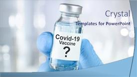  Presentation with medical vaccine - Colorful presentation theme enhanced with possible-cure-concept backdrop and a sky blue colored foreground