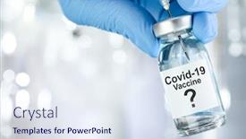  Presentation with medical vaccine - Amazing presentation theme having possible-cure-concept backdrop and a sky blue colored foreground