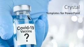  Presentation with medical vaccine - Beautiful presentation theme featuring possible-cure-concept backdrop and a light blue colored foreground