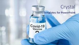  Presentation with medical vaccine - Slides featuring possible-cure-concept background and a sky blue colored foreground