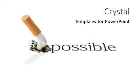  Presentation with quit - Theme featuring possible-to-quit-smoking-concept background and a  colored foreground