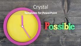 Presentation with possible - Cool new presentation theme with possible-word-on-wooden-table backdrop and a gray colored foreground