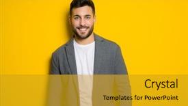  Presentation with modeling - Cool new presentation with possing and modeling over yellow backdrop and a gold colored foreground