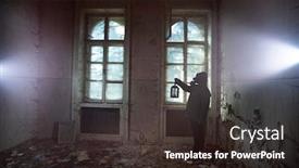  Presentation with gas - Beautiful PPT layouts featuring post-apocalyptic-survivor-in-gas backdrop and a tawny brown colored foreground