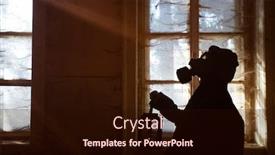  Presentation with gas - Slides consisting of post-apocalyptic-survivor-in-gas background and a wine colored foreground