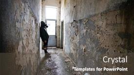  Presentation with gas - Amazing presentation theme having post-apocalyptic-survivor-in-gas backdrop and a dark gray colored foreground