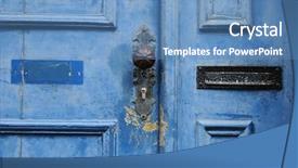  Presentation with coral reefs blue water beautiful sky - Presentation theme consisting of post box letter - beautiful blue door with mail background and a  colored foreground