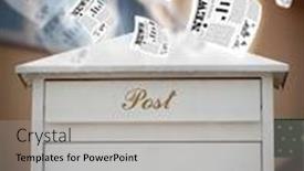  Presentation with newspapers - PPT theme having box with daily newspapers flying background and a light gray colored foreground