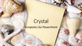  Presentation with shells - PPT layouts enhanced with messages between sands and shells background and a lemonade colored foreground