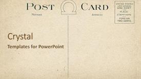  Presentation with postcard - PPT theme enhanced with old fashioned postcard high resolution background and a lemonade colored foreground