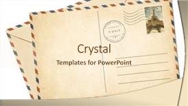  Presentation with avion - Presentation theme enhanced with old par avion postcard background and a cream colored foreground