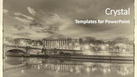  Presentation with noise - PPT layouts featuring post card from paris - french national assembly paris france - intentional noise background and a gray colored foreground