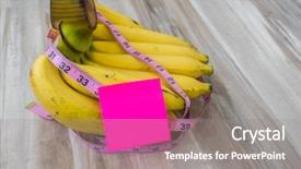  Presentation with post stick note - Cool new presentation theme with post harvest - banana with sticky note backdrop and a  colored foreground