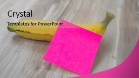  Presentation with banana - Cool new presentation with post harvest - banana with sticky note backdrop and a mint green colored foreground