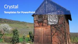  Presentation with winery - Colorful PPT theme enhanced with post harvest - winery in alsace near strasbourg backdrop and a  colored foreground