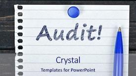  Presentation with inspection - Slide deck consisting of post inspection - audit text on page background and a sky blue colored foreground