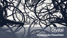  Presentation with black and darg orang preson - Cool new slides with post modern design - dark black and white curved backdrop and a ocean colored foreground