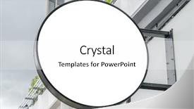  Presentation with mystery shop - PPT theme having post modern design - round shop sign outdoor background and a white colored foreground