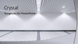  Presentation with blank - Colorful PPT layouts enhanced with post modern design - spot light and blank wall backdrop and a light gray colored foreground