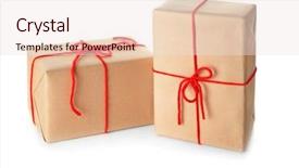  Presentation with fight two boxer boxing - Theme featuring post modern design - two parcel gift boxes background and a lemonade colored foreground