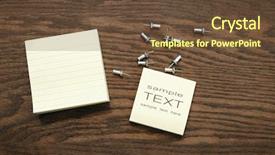  Presentation with yellow wood - Beautiful presentation design featuring post notes - yellow sticky note pads backdrop and a tawny brown colored foreground