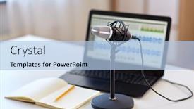  Presentation with sound - Audience pleasing slides consisting of post-production-and-technology-concept backdrop and a light blue colored foreground