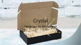  Presentation with cardboard - Slides enhanced with post rock - black gift cardboard box background and a coral colored foreground