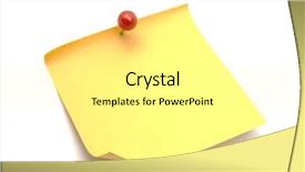  Presentation with post stick note - Slide deck featuring post stick note - memo paper isolated on white background and a white colored foreground