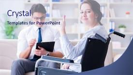  Presentation with patient and privacy - Amazing theme having post traumatic stress - patient visiting psychotherapist to deal backdrop and a  colored foreground