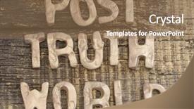  Presentation with truth - Slides featuring post truth concept background and a coral colored foreground