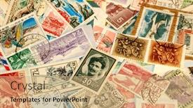  Presentation with 1940 - Audience pleasing presentation consisting of postage-stamps-from-around backdrop and a coral colored foreground